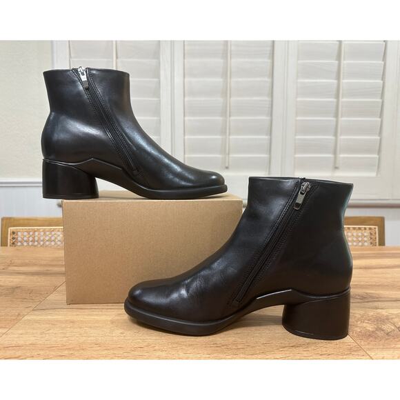Ecco Sculpted LX 35 Boots Black Leather Size 10/10.5 US 41 EU NWOB Sleek Stylish - Picture 9 of 14
